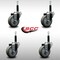 Service Caster 3.5'' SS Gray Poly Wheel Swivel 3/4'' Expanding Stem Caster Set, 4PK SCC-SSEX20S3514-PPUB-34-4 - alternate 3
